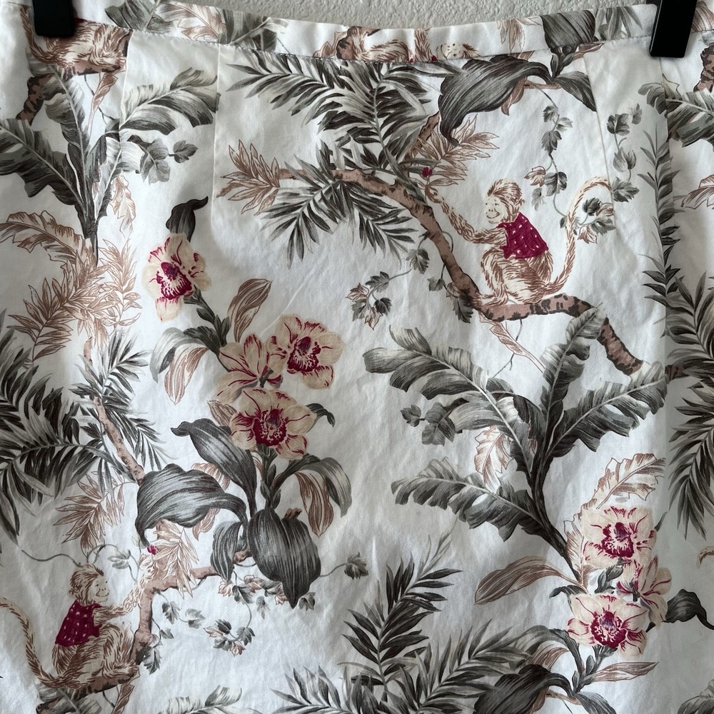 Vintage Talbots Skirt Size 4 Monkeys Jungle Lined Cotton USA MADE A Line Cute - Picture 4 of 15